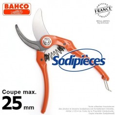 Sécateur à lames acier trempé Bahco Pradines P121-23-F. 25 mm. L'historique. Fabriqué en France 2