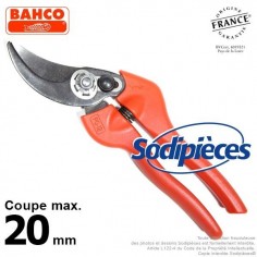 Sécateur à lames acier trempé Bahco Pradines PG-12-F. 20 mm. Qualité Prix. Fabriqué en France