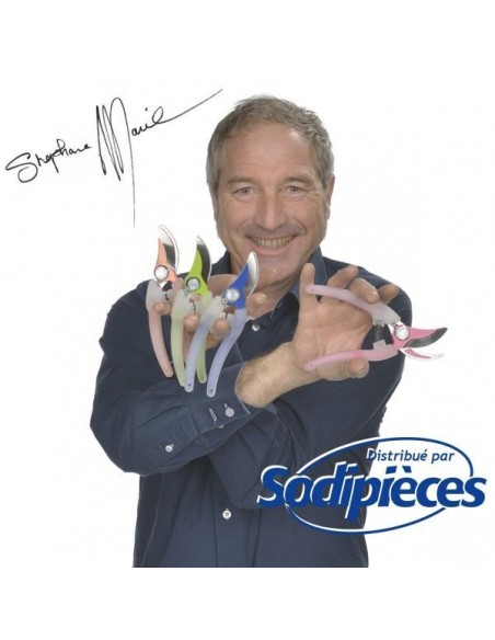 Sécateur acier trempé Clarity Bahco Pradines PG-05-Blue. 20 mm. Confort. Fabriqué en France