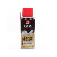 Lubrifiant serrure. 3 en UN. Protège, dégrippe, lubrifie. 2