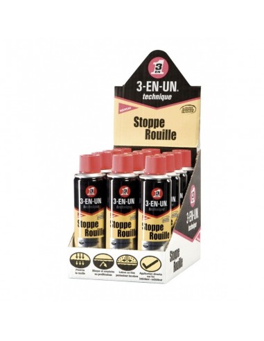 Stop rouille. 3 en 1. Pénètre, bloc et film.