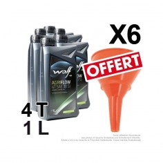 Huile moteur Agriflow 4 Temps. 1 L. SAE30. Par 6