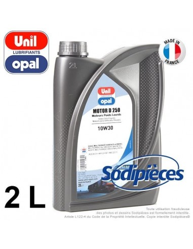 Huile moteur D250 10W30 Unil Opal. 2 litres