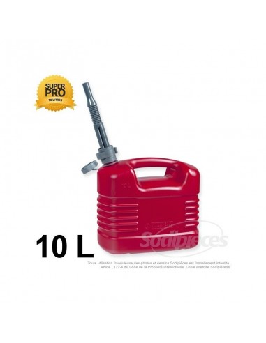 Bidon plastique 10 litres. Essence, huile, liquide alimentaire.