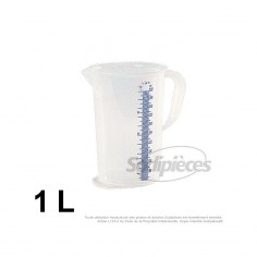 Broc doseur 1 litre. Modèle translucide.