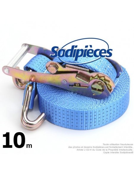 Sangle à cliquet. Capacité 5 tonnes. 50 mm x 10 m