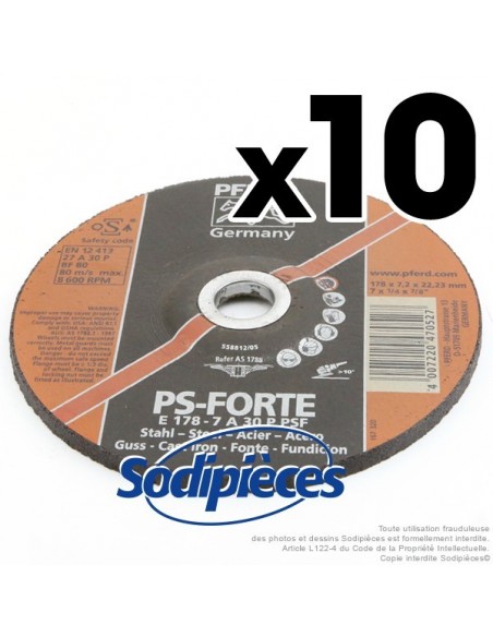 Disque Pferd à ebarber metaux diam 178 mm