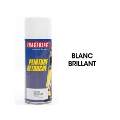 Bombe peinture spéciale motoculture. Blanc brillant. 400 ml