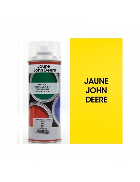 Bombe peinture spéciale motoculture. Jaune John-Deere. 400 ml