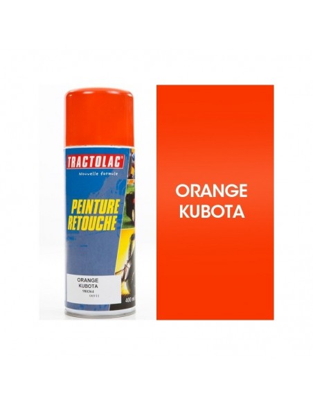 Bombe peinture spéciale motoculture. Orange Kubota. 400 ml