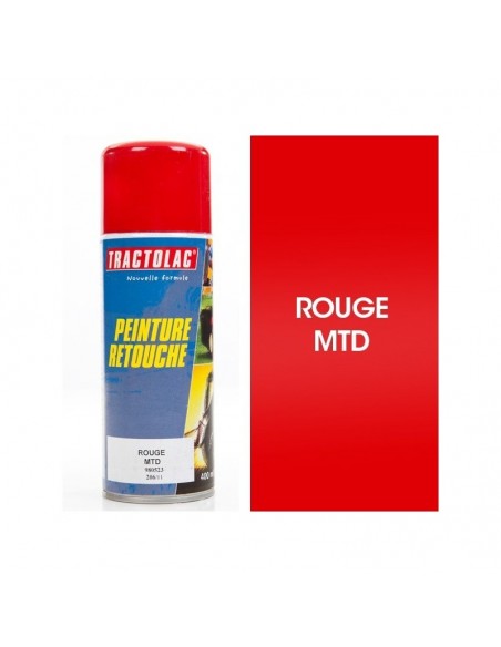 Bombe peinture spéciale motoculture. Rouge MTD/PBL. 400 ml