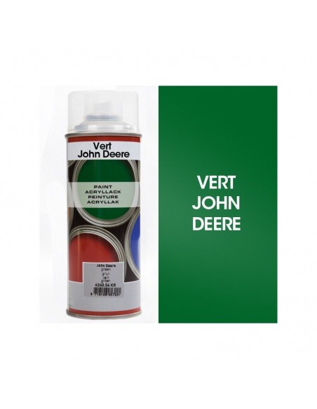 Bombe peinture spéciale motoculture. Vert John-Deere. 400 ml.