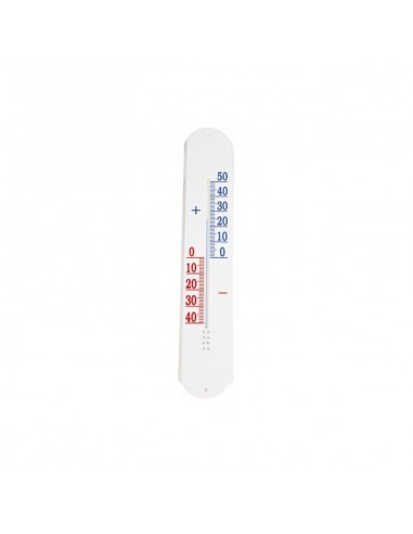 Thermomètre plastique blanc. Long. 50 cm. la.9,2 cm