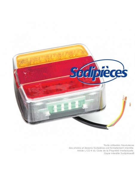 Feu arrière 4 fonctions LED. L'unité