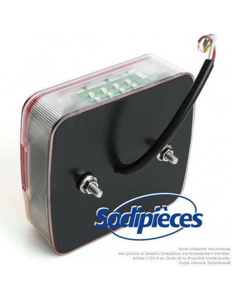 Feu arrière 4 fonctions LED. L'unité