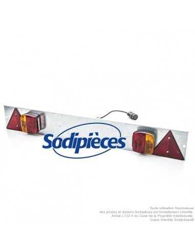 Rampe de signalisation arrière métal. Câble de 5 mètres
