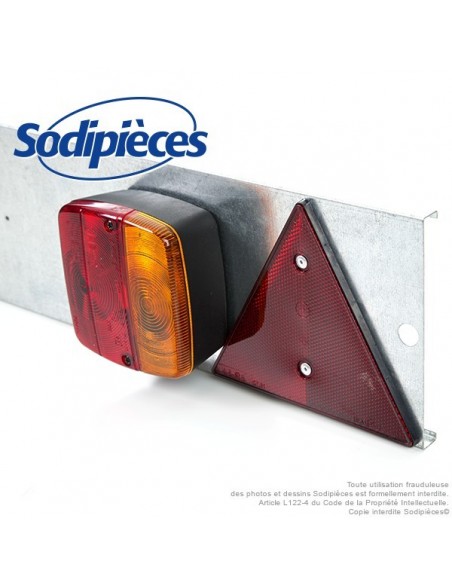 Rampe de signalisation arrière métal. Câble de 5 mètres