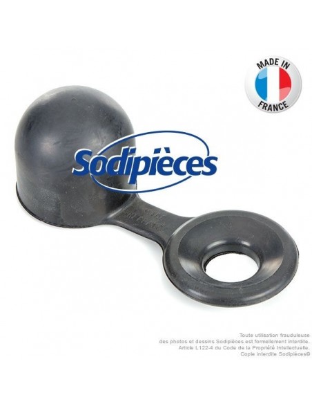 Cache rotule boule d'attelage remorque caoutchouc. "J"