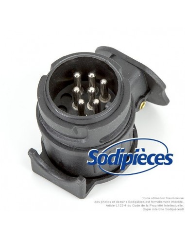 Prise adaptateur remorque attelage 13 Mâles - 7 Femelles