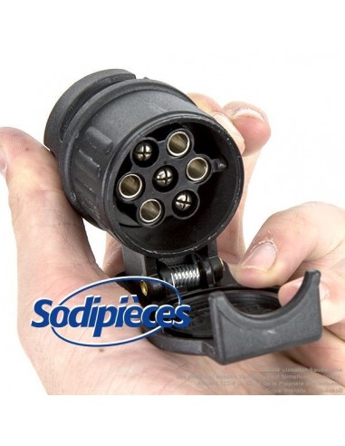 Prise adaptateur remorque attelage 13 Mâles - 7 Femelles