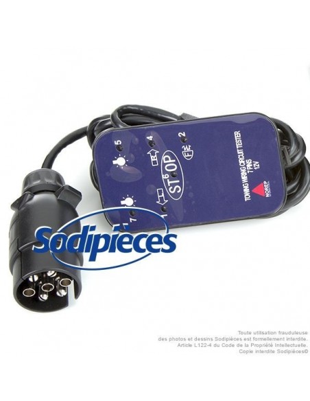 Testeur d'attelage de prise 7 broches
