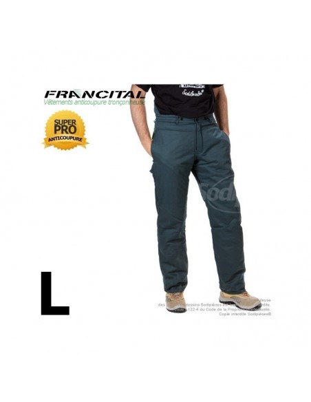 Pantalon anticoupure tronçonneuse. Francital. Taille L