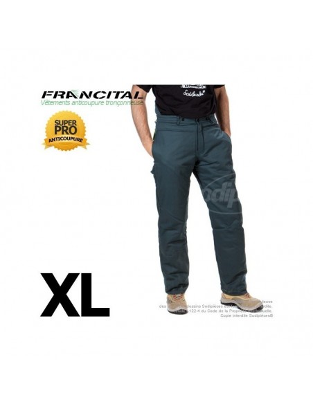 Pantalon anticoupure tronçonneuse. Francital. Taille XL