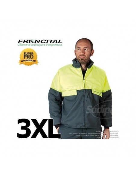 Veste anticoupure tronçonneuse. Francital. Taille 3XL