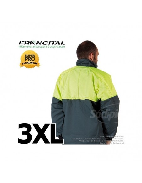 Veste anticoupure tronçonneuse. Francital. Taille 3XL