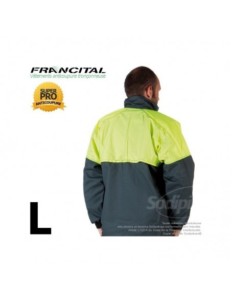 Veste anticoupure tronçonneuse. Francital. Taille L