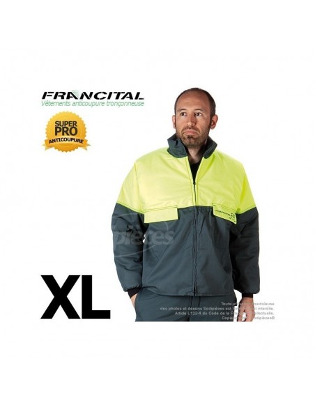 Veste anticoupure tronçonneuse. Francital. Taille XL