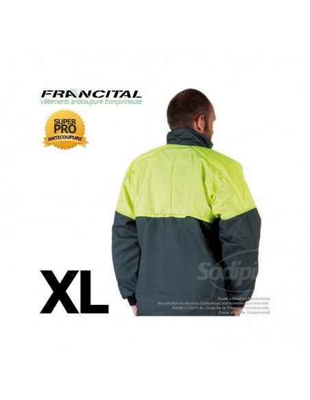 Veste anticoupure tronçonneuse. Francital. Taille XL