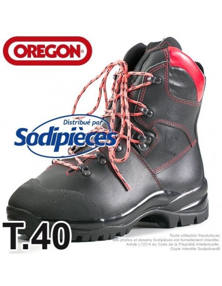 Bottes forestières cuir de protection Oregon. Class 1 (20m/s). T.40