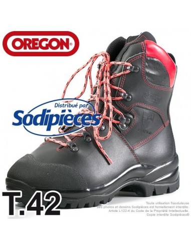 Bottes forestières cuir de protection Oregon. Class 1 (20m/s). T.42