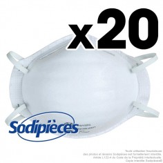 Masques anti-poussière jetables FFP1. Par 20