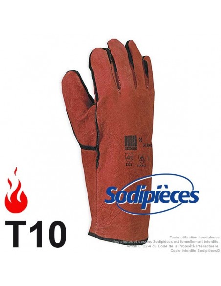 Gants anti-chaleur. Taille 10