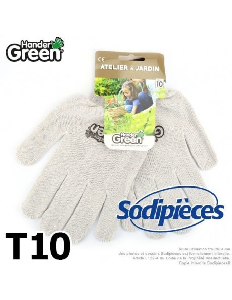 Gants anti-dérapant. Atelier et jardin. HanderGreen® T10