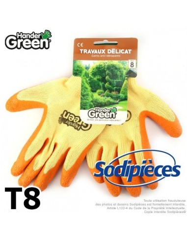 Gants haute qualité. Travaux délicats Multi-fonctionnels. HanderGreen® T8