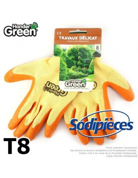 Gants haute qualité. Travaux délicats Multi-fonctionnels. HanderGreen® T8