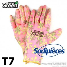 Gants imprimés féminins. Travaux jardin. HanderGreen® T7