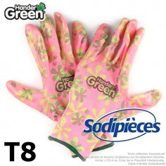 Gants imprimés féminins. Travaux jardin. HanderGreen® T8 2