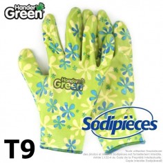 Gants imprimés féminins. Travaux jardin. HanderGreen® T9