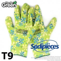 Gants imprimés féminins. Travaux jardin. HanderGreen® T9 2