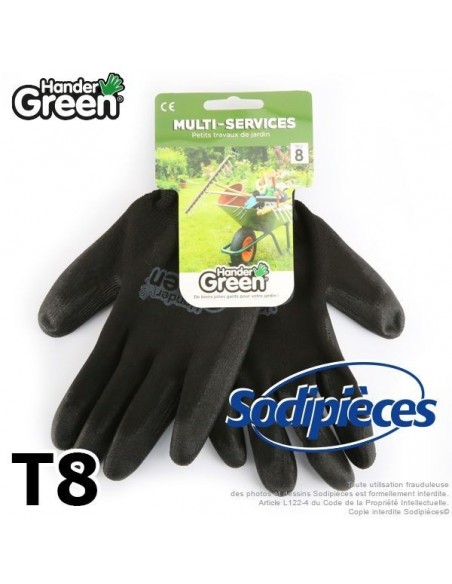 Gants Multi-services. Travaux jardin. HanderGreen® T8