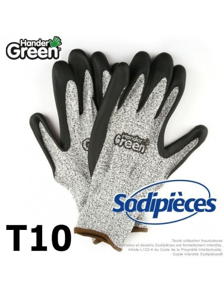 Gants protection coupure super résistants. HanderGreen® T10