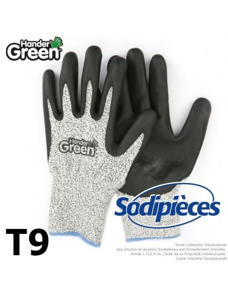 Gants protection coupure super résistants. HanderGreen® T9