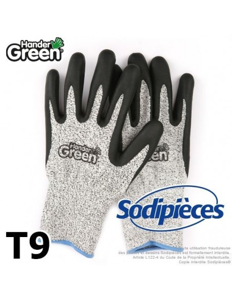 Gants protection coupure super résistants. HanderGreen® T9