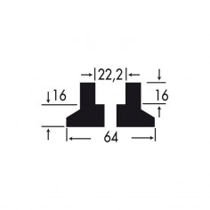 Support court a friction pour arbre diam 22 mm