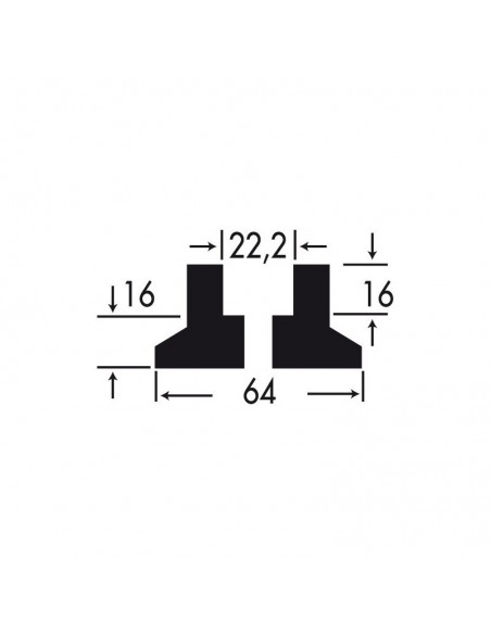 Support court a friction pour arbre diam 22 mm