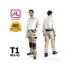 Pantalon de travail Lafont Beige / Noir T1(40/42) 2